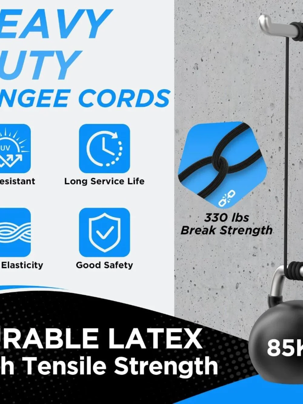 SDTC Tech 12 Inch Adjustable Bungee Cords with Carabiner Hooks, 4 Pack Heavy Dut